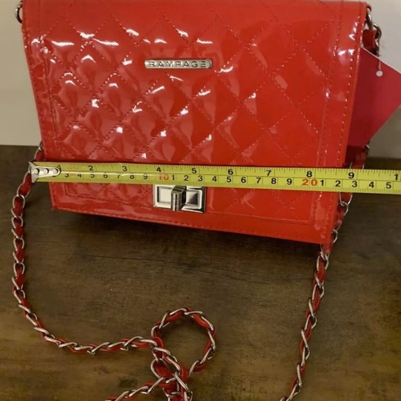 Elegant handbag lacquered red Rampage. - Picture 3 of 5